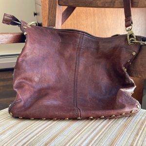 Fossil leather boho bag